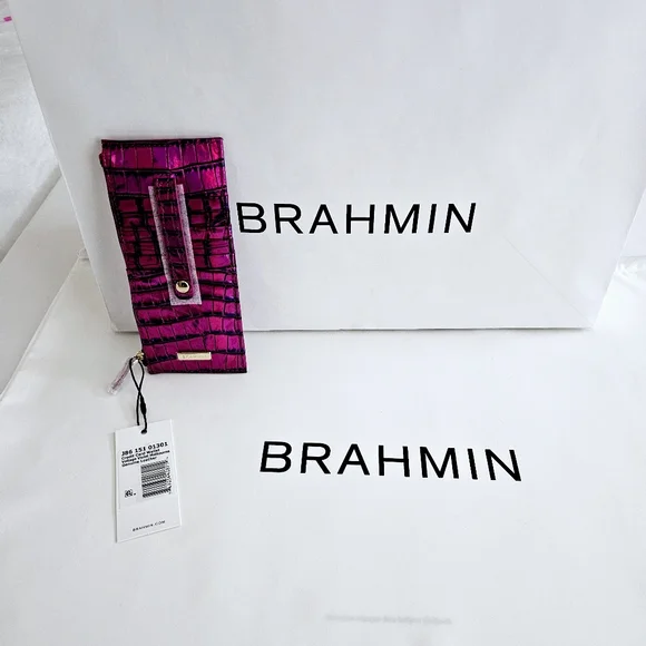 NWT Brahmin VOLTAGE VIOLET Credit Card Wallet - Picture 4 of 8